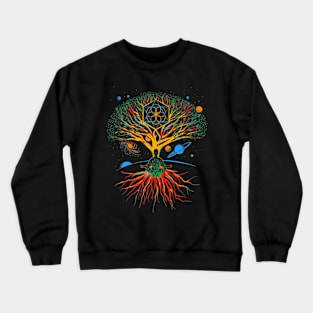 manifestation colorful tree Crewneck Sweatshirt